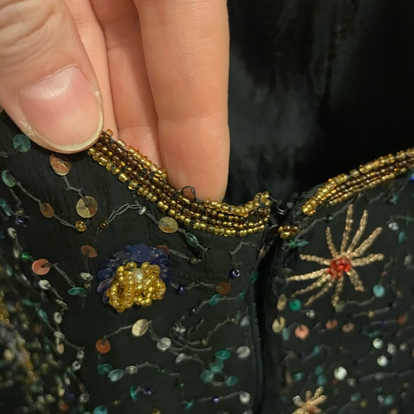 Together black silk beaded zodiac dress - Picture 9 of 9